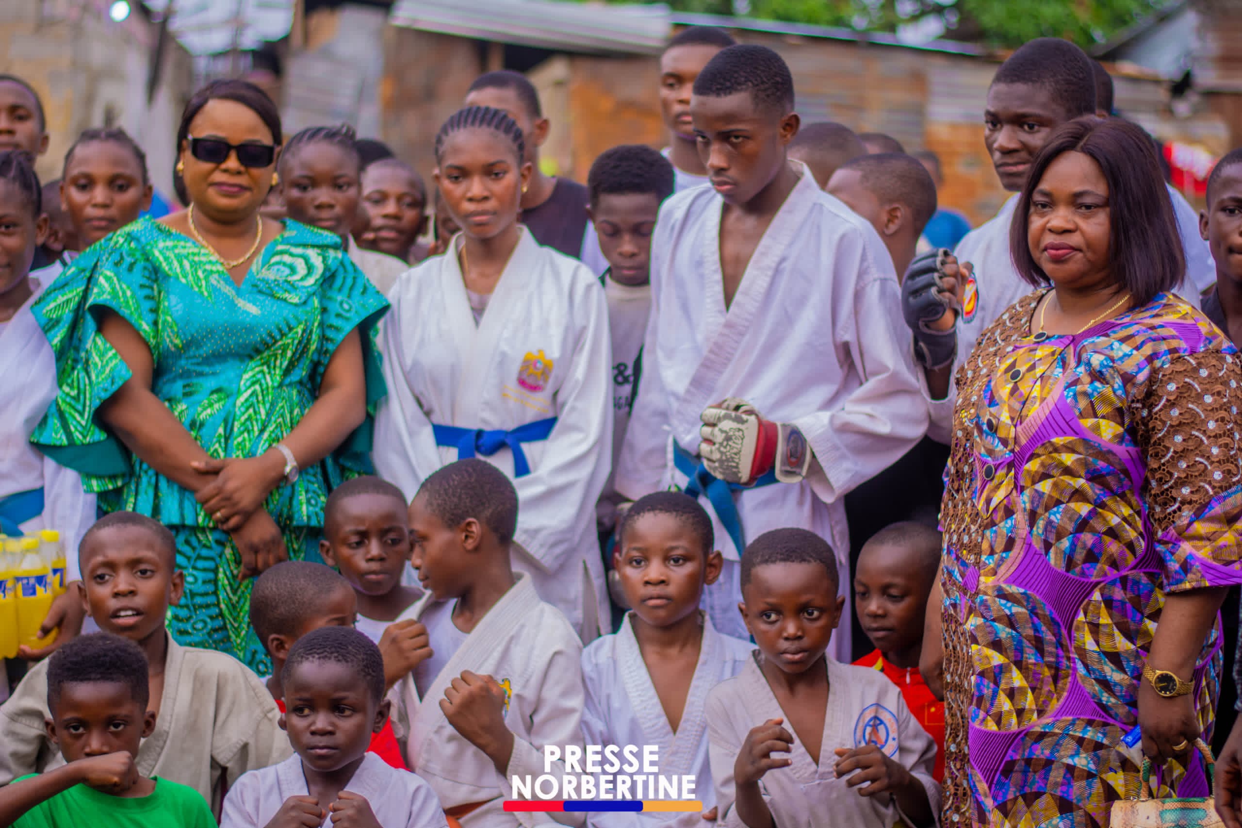 Norbertine Matanda lors d'une action sociale